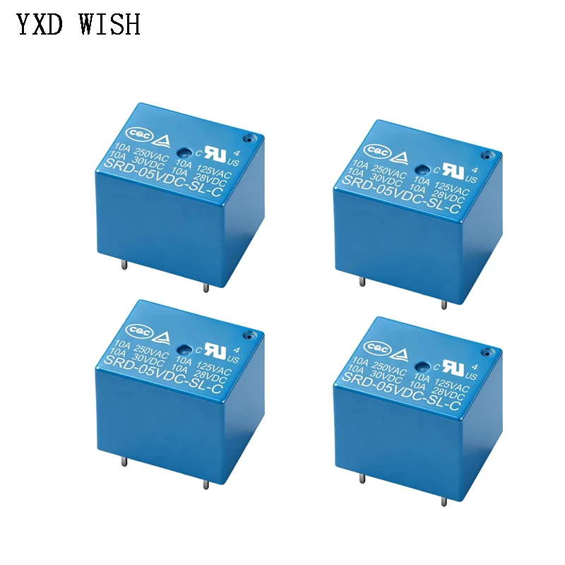 

10 шт. мини-5 контактов SRD-05VDC-SL-C SRD-12VDC-SL-C SRD-24VDC-SL-C реле расслабления 10A 5 В 12 В 24 В постоянного тока