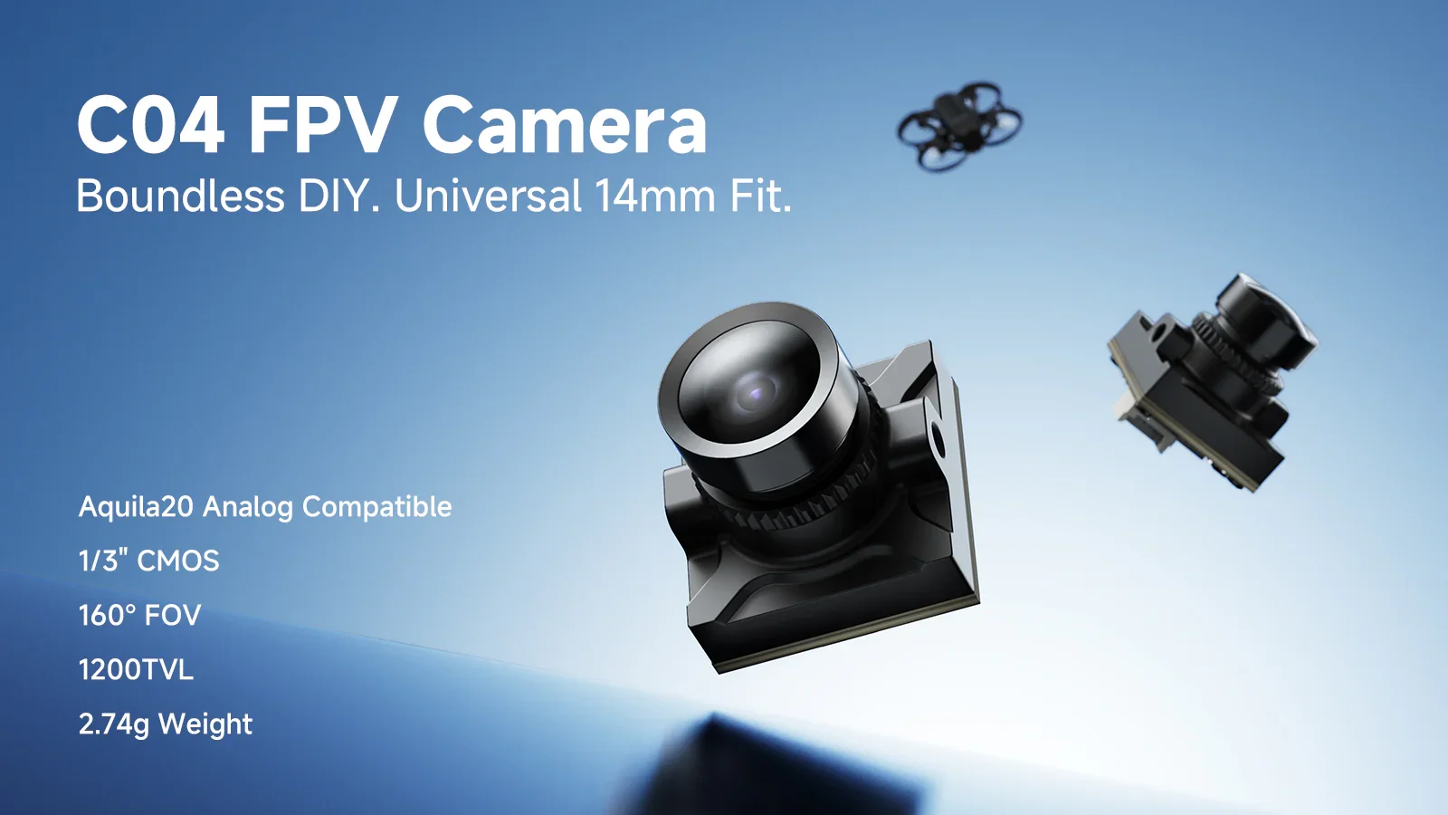 Фото Микрокамера BETAFPV C04 FPV 4:3 160 °   Датчик CMOS FOV 1200TVL 1/3 дюйма для аналогового бесщеточного квадрокоптера Aquila20 Whoop №2