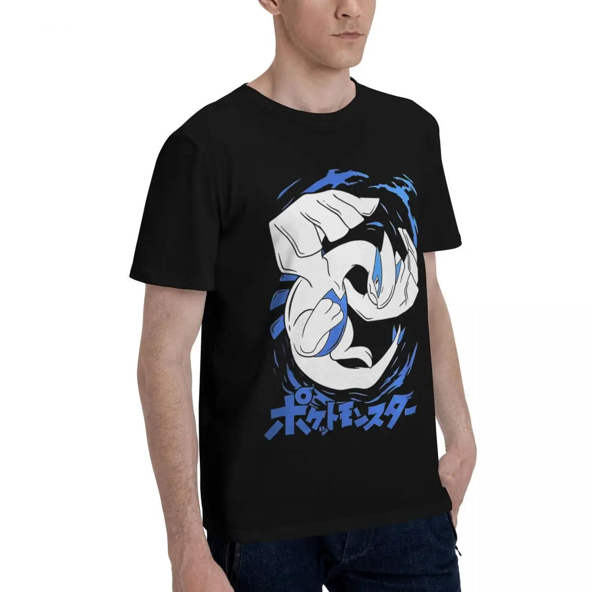 Футболка Lugia для видеоигр 100% хлопок повседневный дышащий удобный мужской топ