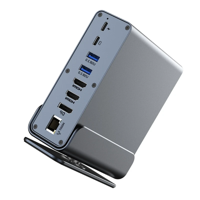 SS8S Подключение ноутбука Многопортовая док-станция USB C 16 в 1 с питанием HDTV