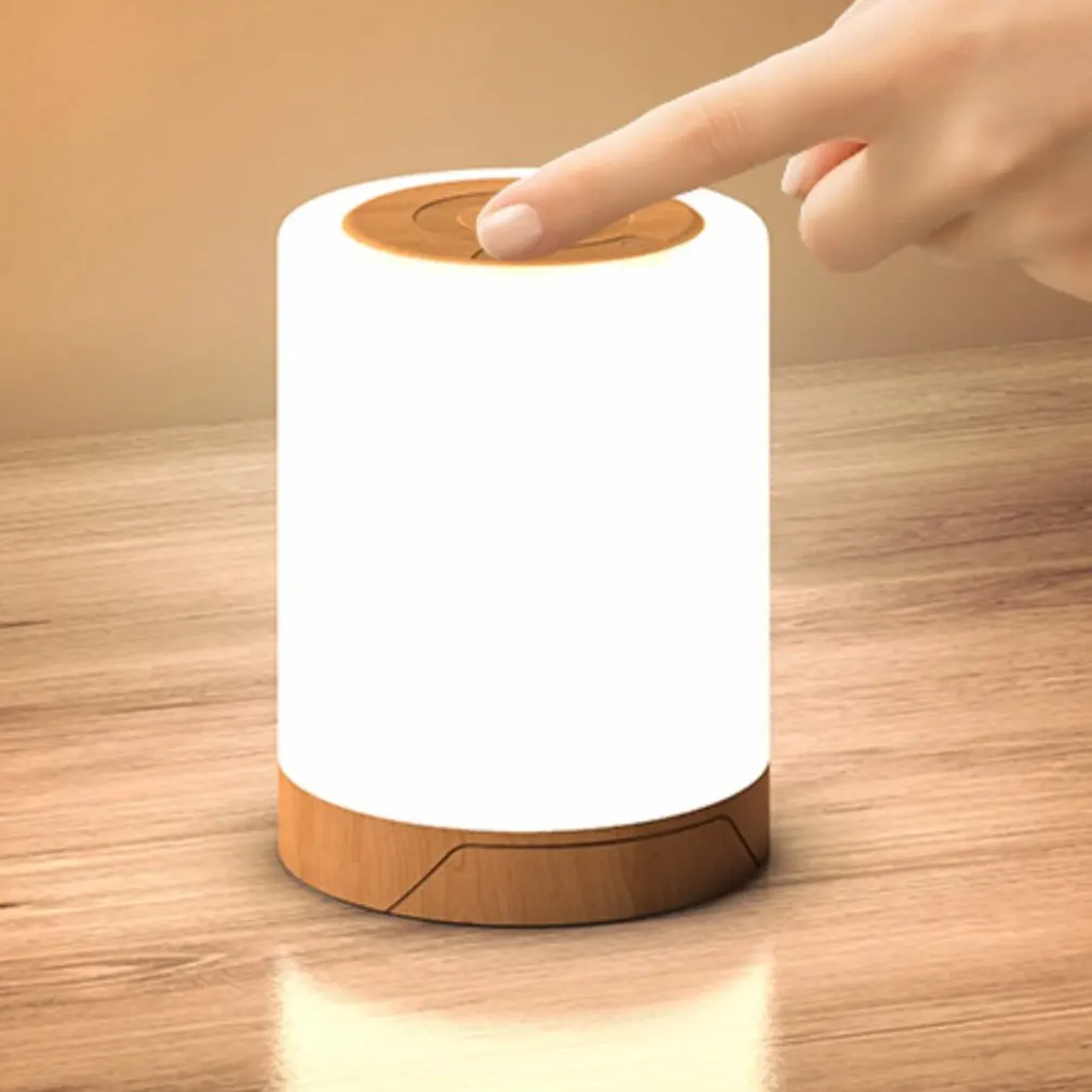 

LED Colorful Touch Lamp Sensor Dimmable Table Lamp Baby Room Sleeping Aid Bedside Rechargeable Night Light Outdoor Camping