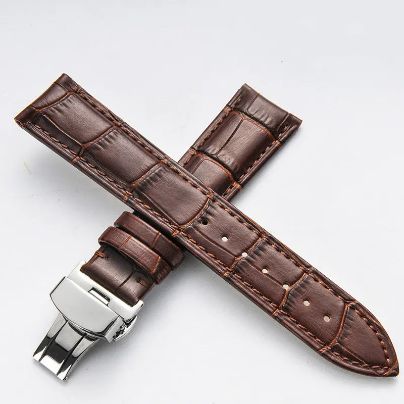 

Genuine Leather Crocodile Strap for Apple Watch Ultra Series 8 7 6 5 4 SE Stainless Steel Butterfly Buckle Band 44mm 45mm 49mm