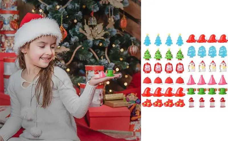 

48 шт., миниатюрные новогодние фигурки