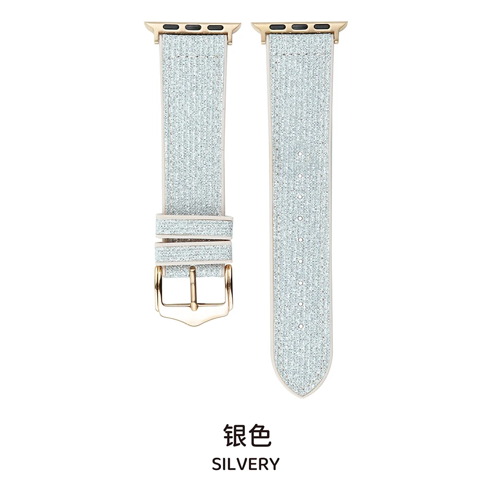 Silicone Strap For Apple Watch Band 40mm 41mm 45mm 44mm 38mm 42mm ultra 49mm Bling watchband Bracelet iWatch Series 5 6 SE 7 8