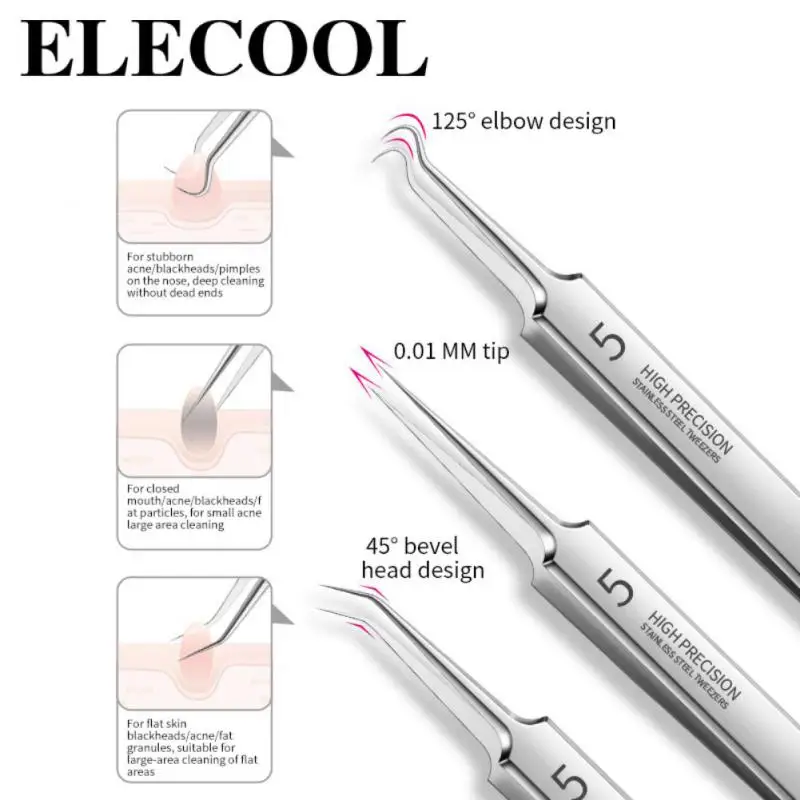 

Stainless Steel Acne Clip Acne Ultra-fine Blackhead Blackhead Needle Professional Acnetools Tweezers