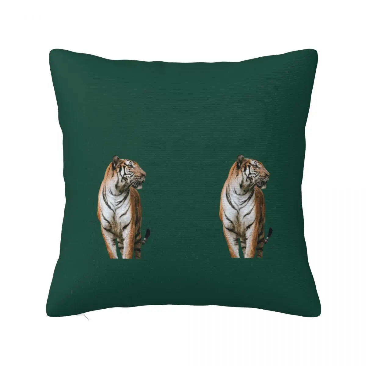 

Wild Tiger Pillowcase Soft Polyester Cushion Cover Decorations Throw Pillow Case Cover Home Zippered 18"