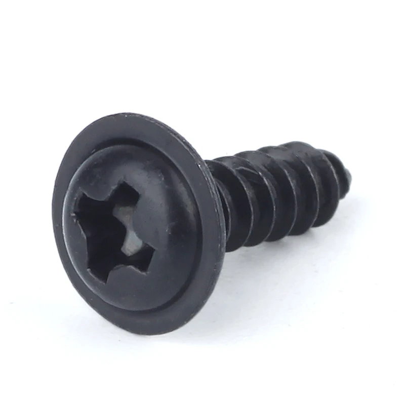 

100pcs m1.7 m2 m2.3 m2.6 M3 black Phillips Cross Recessed Washer Pan Head Self Tapping Screw Metric Thread Wafe Round Head Bolt