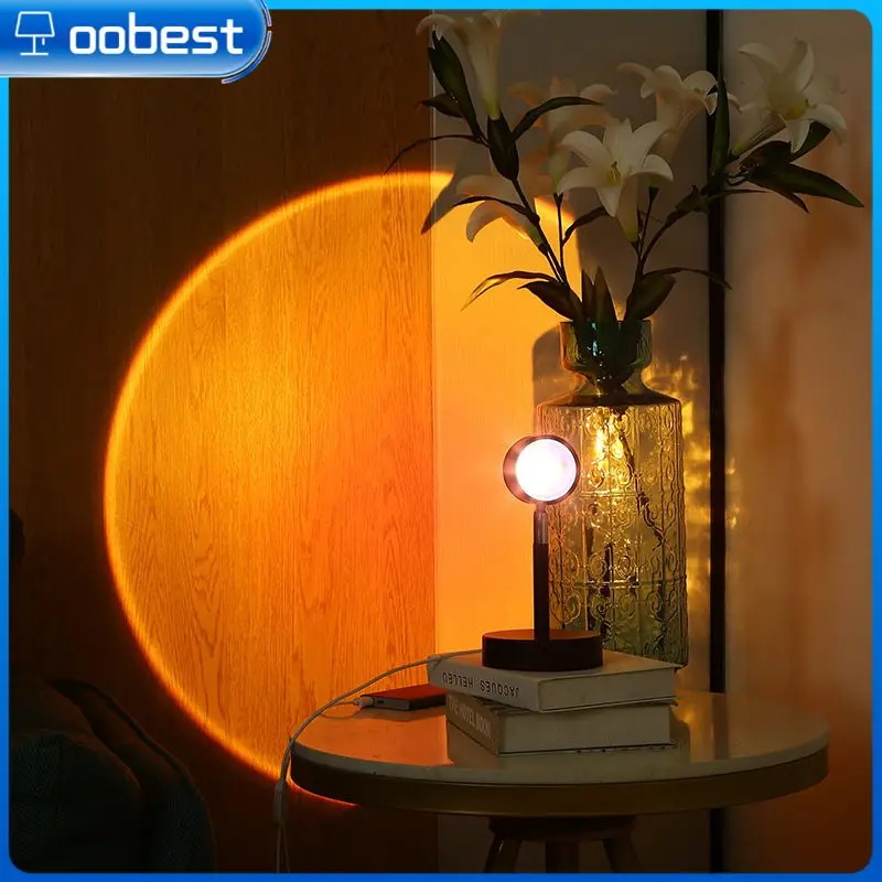 

LED Light Atmosphere Lamp Projector Double Head Night Lights Lamps Rechargeable Photography Background Decoration Source Tool