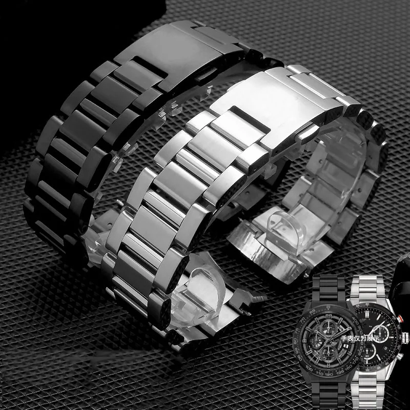 Fine steel Watch Strap For TAG Heuer Calera Series Solid Stainless Steel Watchband  Bracelet Accessories  22mm 24mm