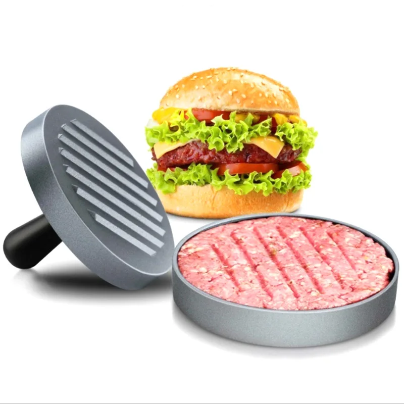 

High quality Round Shape Aluminum Alloy Meat Beef Grill Burger Mold Kitchen Tool burger press