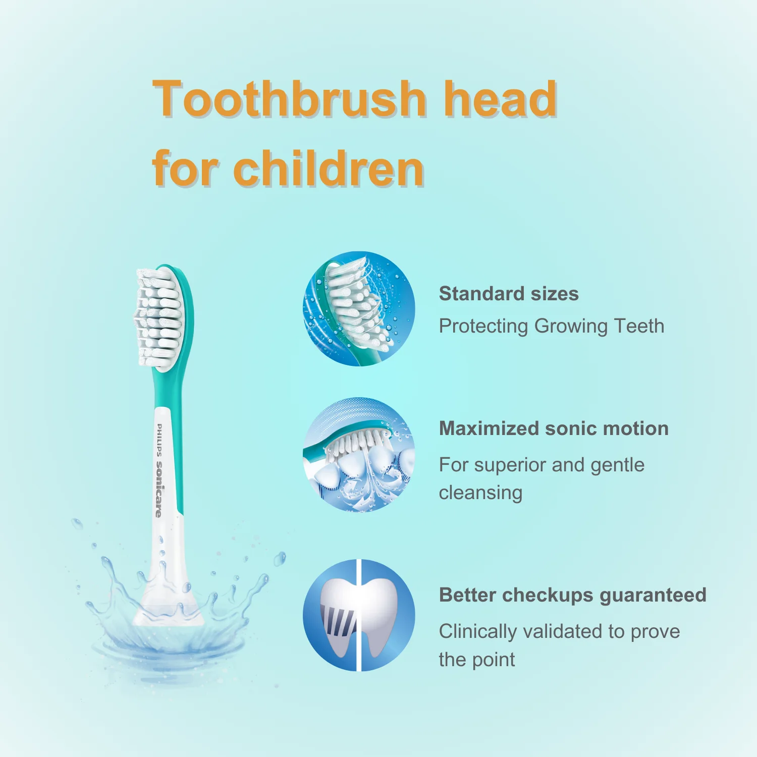 Электрическая зубная щетка Philips Sonicare для детей HX6321 встроенный Bluetooth 2 насадки