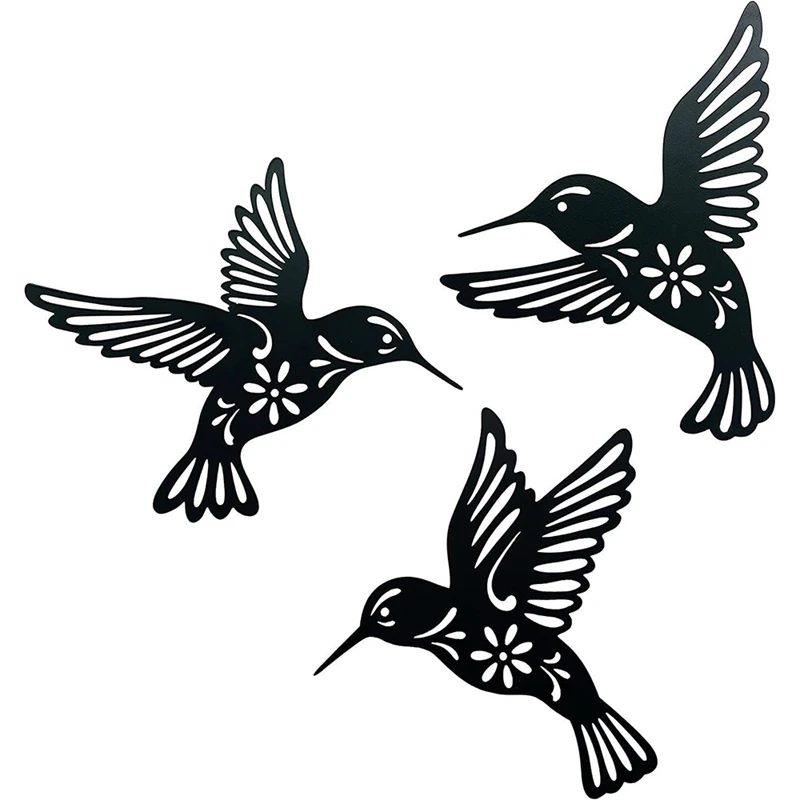 

3Pcs Metal Bird Wall Art Decoration, Living Room Bedroom Kitchen Indoor And Outdoor Decoration, Unique Gift