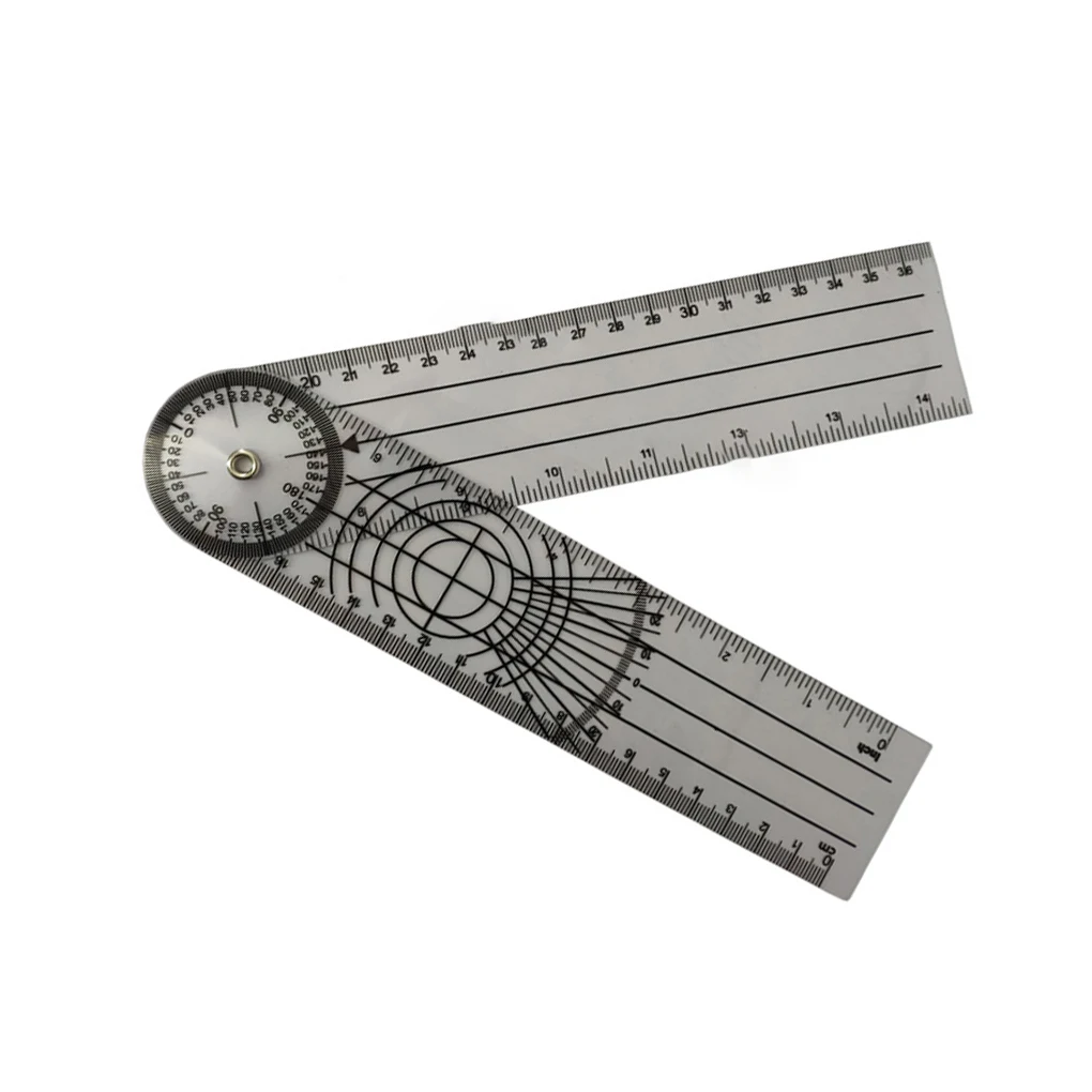 

Goniometer 360 Degree Angle Spinal Ruler Professional Protractor School Measure Device Good Accuracy Multi-ruler Lab