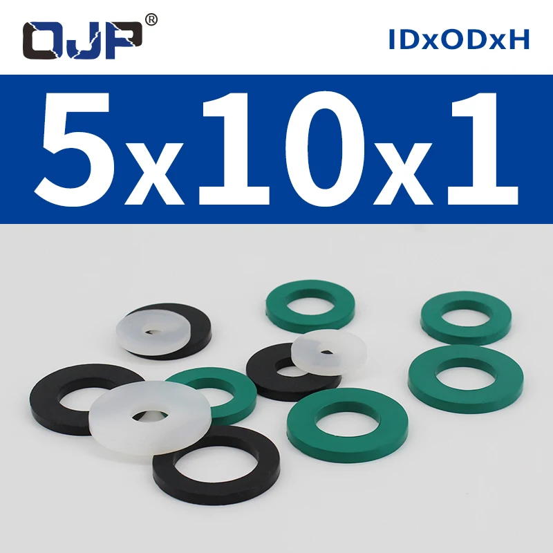 Плоская прокладка M5x10x1 мм нитриловая силиконовая фторкаучук NBR VMQ FKM