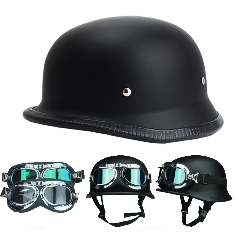 Мотоциклетный шлем зеркальный в стиле милитари с открытым лицом - купить по