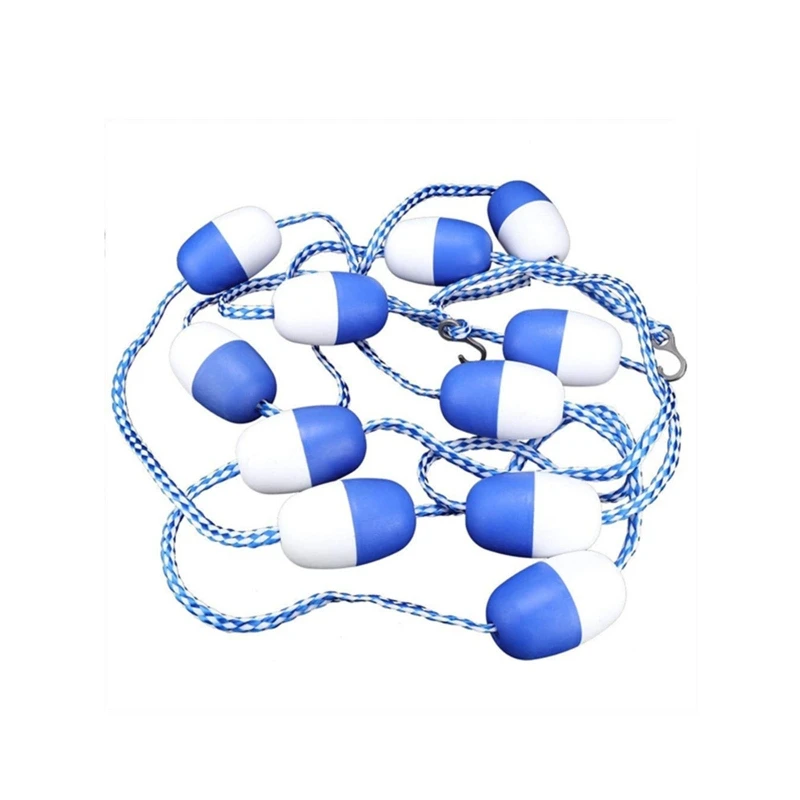 

5 м безопасный разделитель для бассейна, веревка, плавающая веревка, линия, оборудование для бассейна (11 шариков) для водных путей, буй