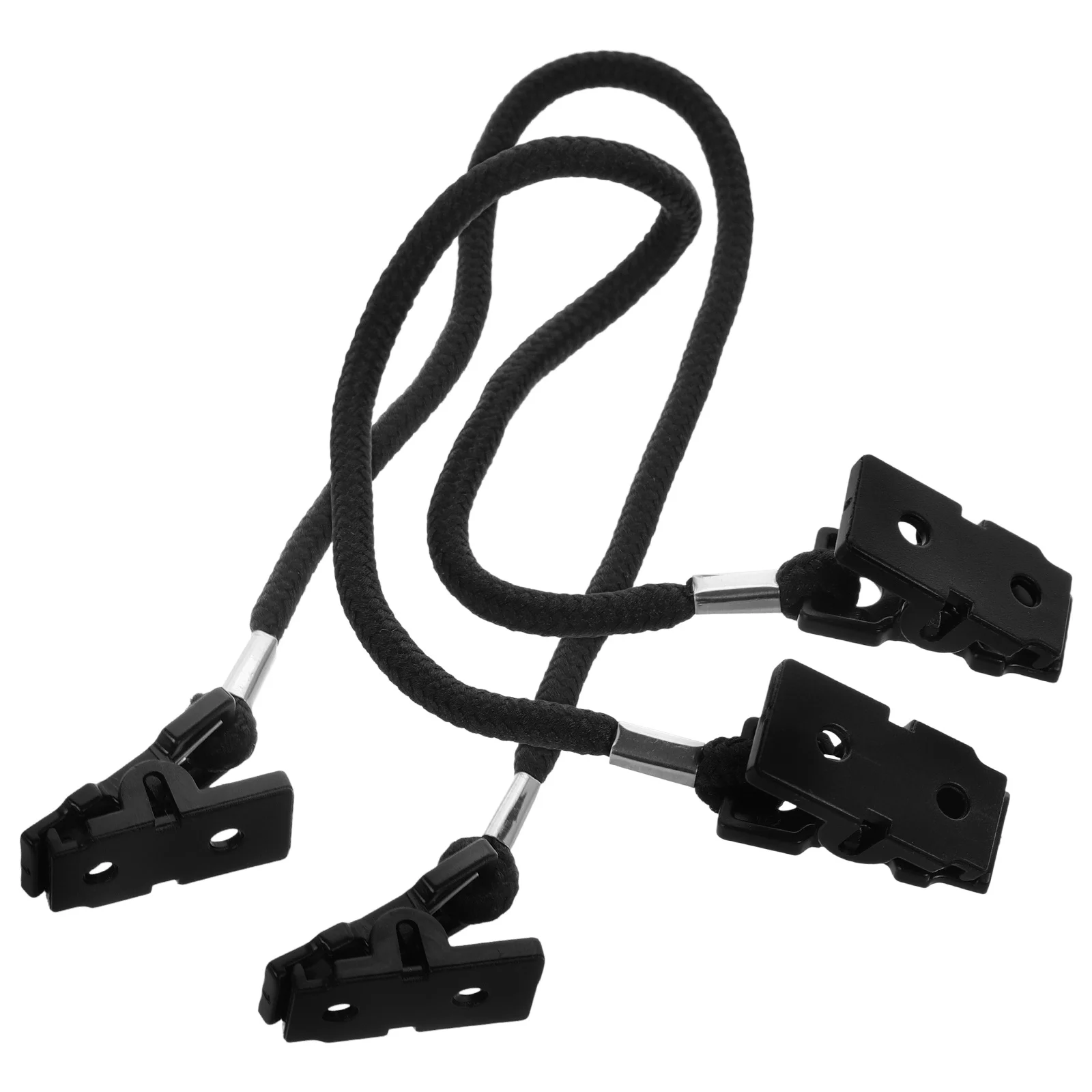 2-х шт. фиксатор шапки для шнура рыбалки зажимы троса черный ветрозащитный ремень