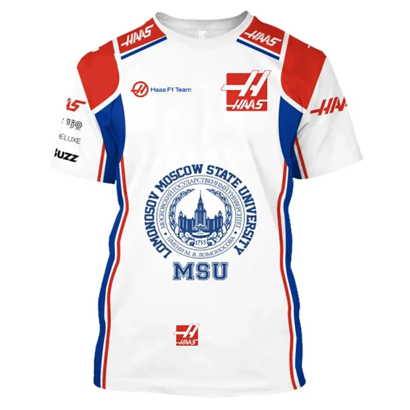 

F1 Haas T-Shirts Formula One Team Racing Car 3D Printed Trendy Streetwear Men Women Sports O-Neck T Shirt Kids Tees Tops Jersey