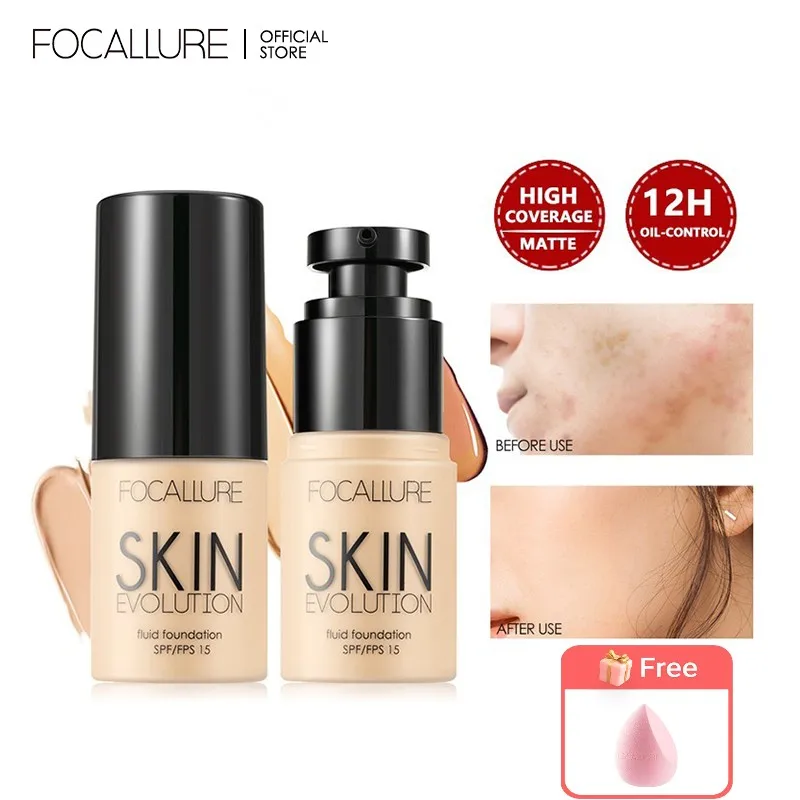 

FOCALLURE Liquid Concealer Waterproof Full Coverage Concealer Long Lasting Face Contour Foundation Cosmetics Make-up for Women