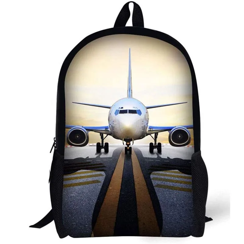 

Students Backpack,17" Bookbag Cute 3D Airplane Print School Bags For Teen Girls Boys Kids Backpacks Children Book Bag Schoolbags