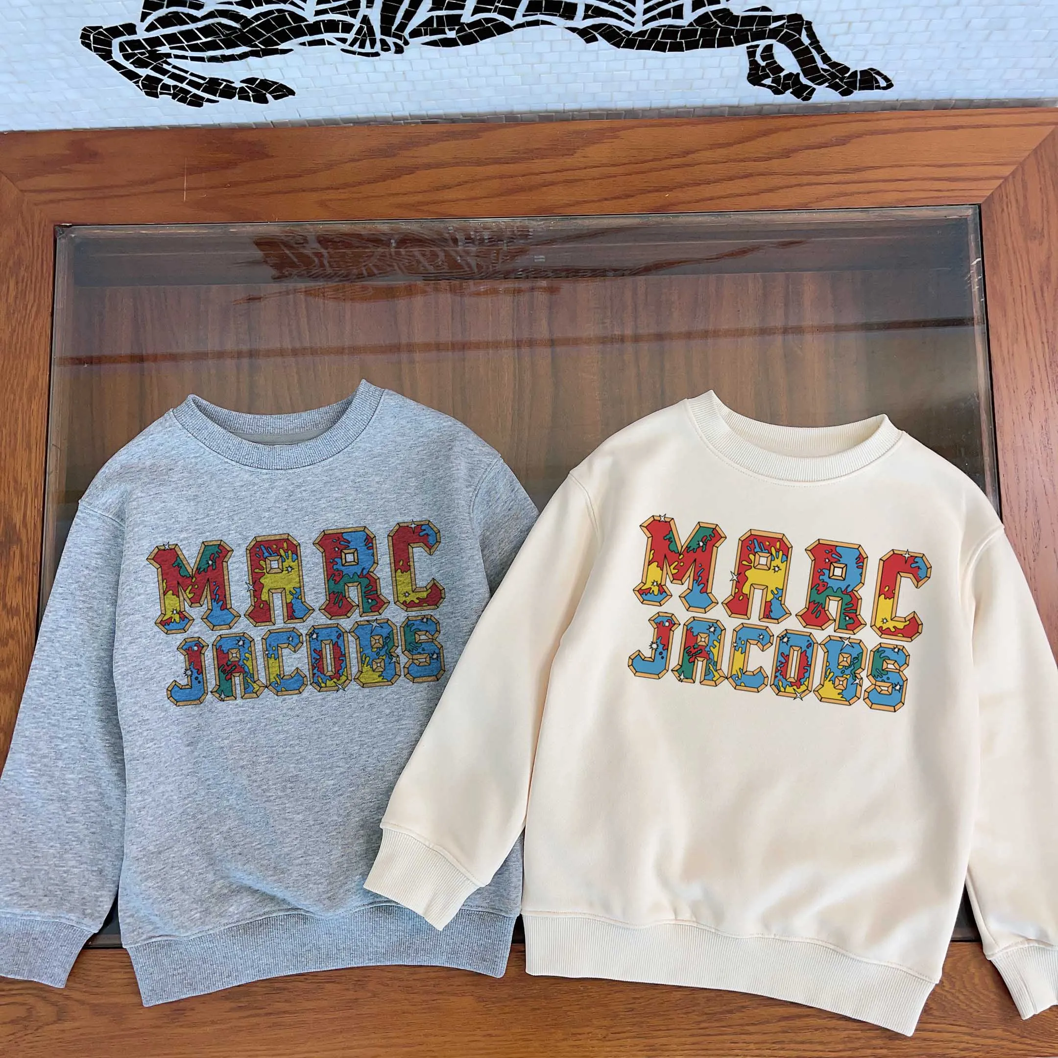 

Свитер 320 г, Высококачественная детская одежда, новинка 2023 года, Осень-зима, свитер из чистого хлопка с длинными рукавами и запахом для мальчиков и девочек