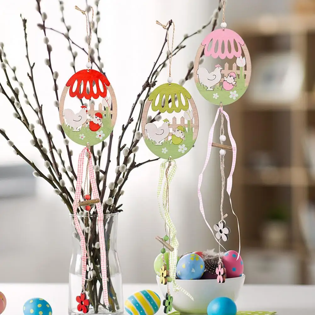

Easter Tree Pendants Fadeless Easter Hanging Ornaments Environmental Friendly Tree Ornaments