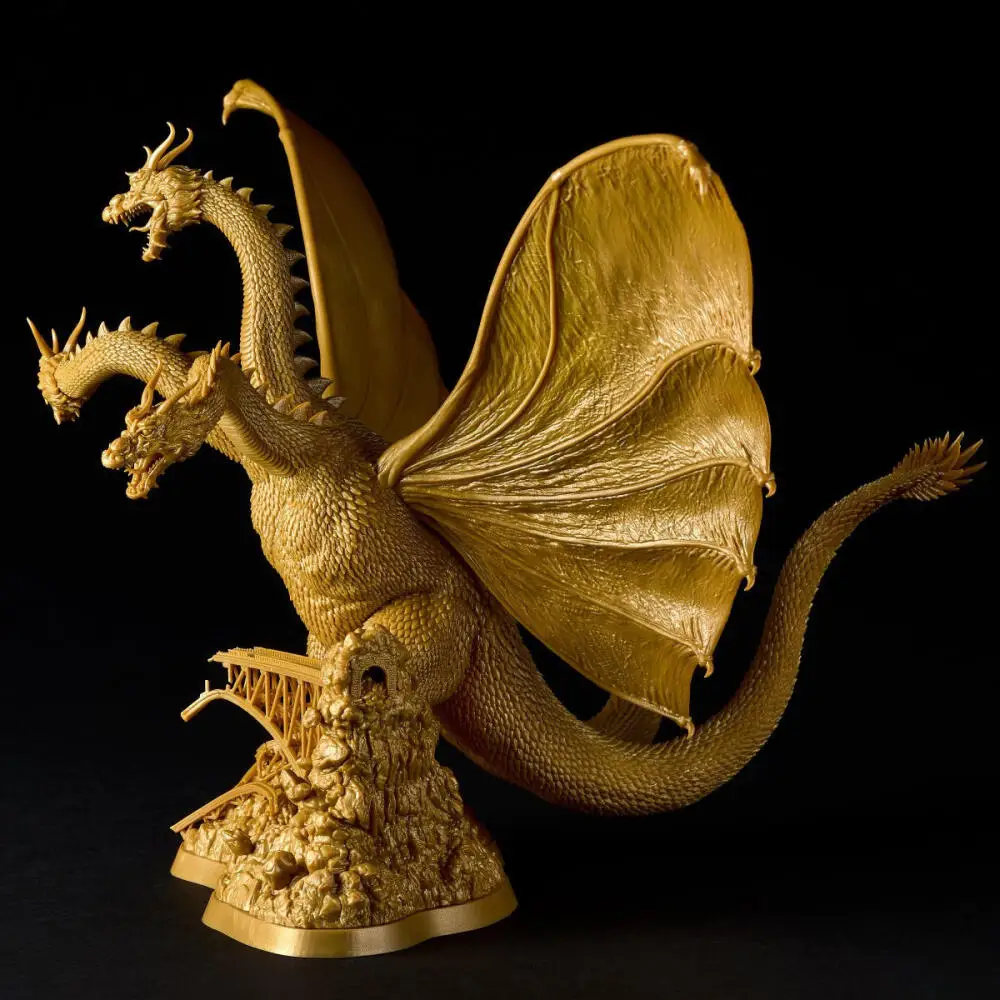 Фото Официальная оригинальная фигурка Kaiyodo Artpla King Ghidorah Re:imagination в наличии. Аниме-фигурка Гигодара, трехглавого монстра, модель-игрушка. №3