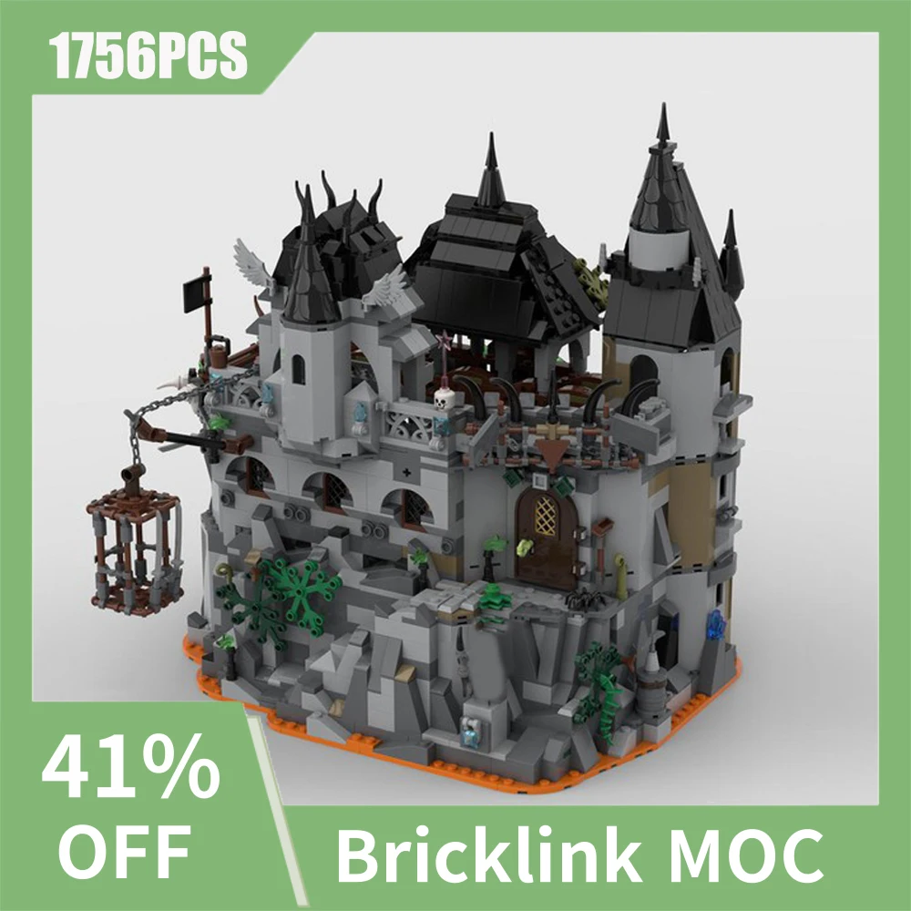 1756 шт. MOC европейская средневековая модель с видом на улицу лавы басть сделай сам