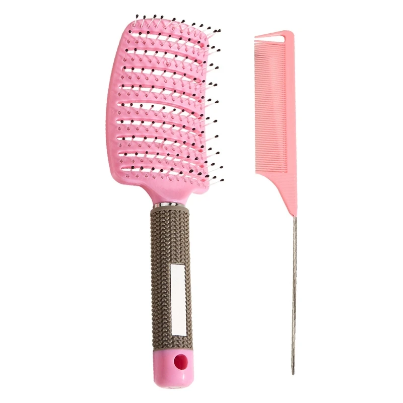 

2022 New 2pcs Detangling Hair Brushes Hollow Out Wet Dry Detangler Scalp Massage Comb for Long Short Hair