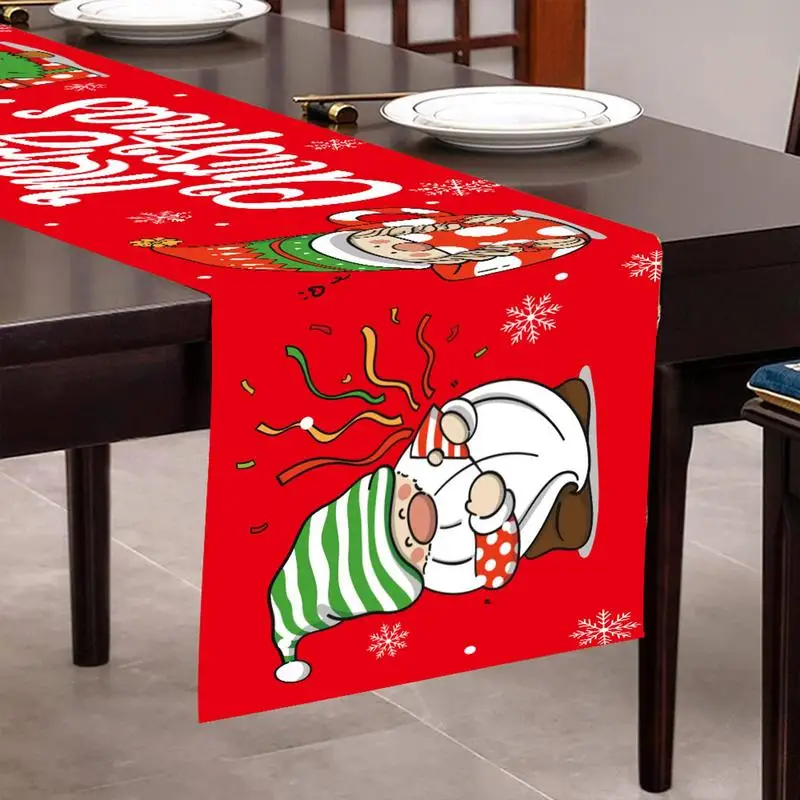 

Christmas Tree Elk Snowflake Plaid Table Flag Family Party Wedding Decoration Table Flag Christmas Decoration Home Table Flag