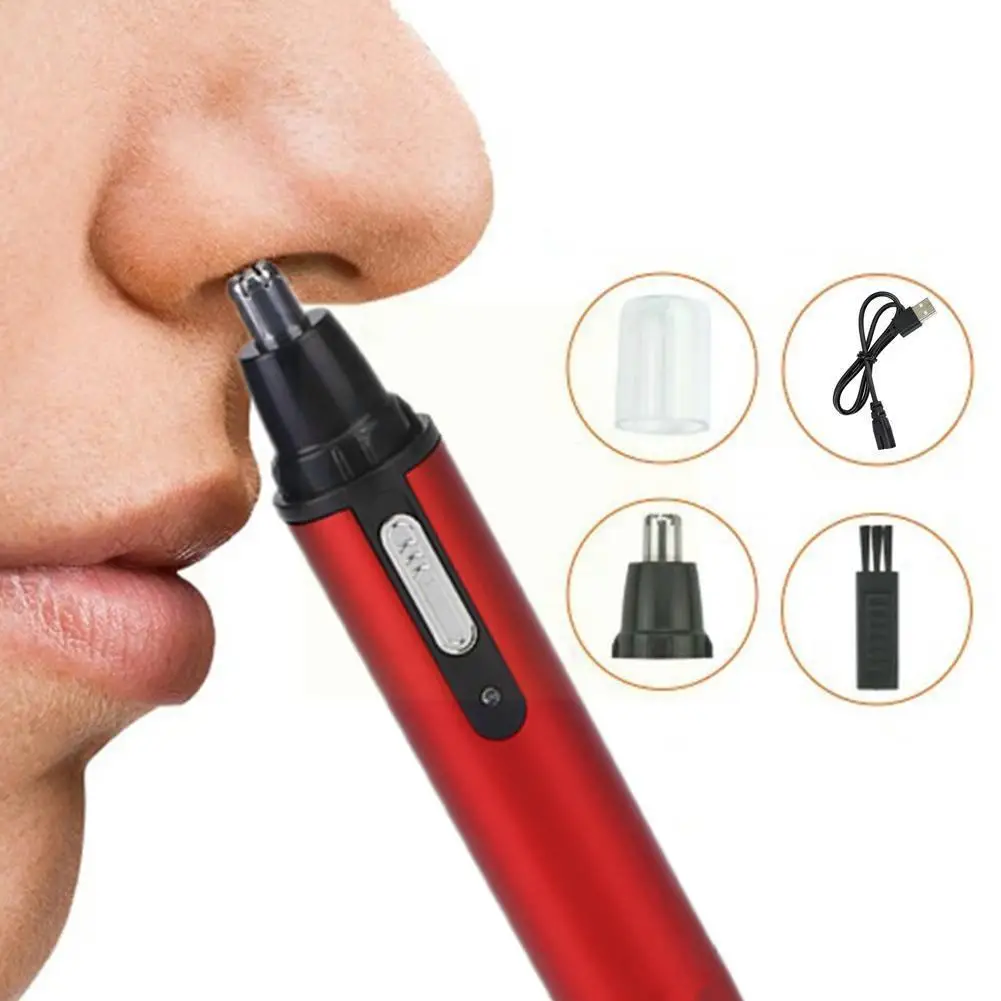 

Usb Rechargeable Nose Hair Trimmer Nose Hair Cut Nose Safe Shaving Trimming Knife Care Tool Hair Men I7a4