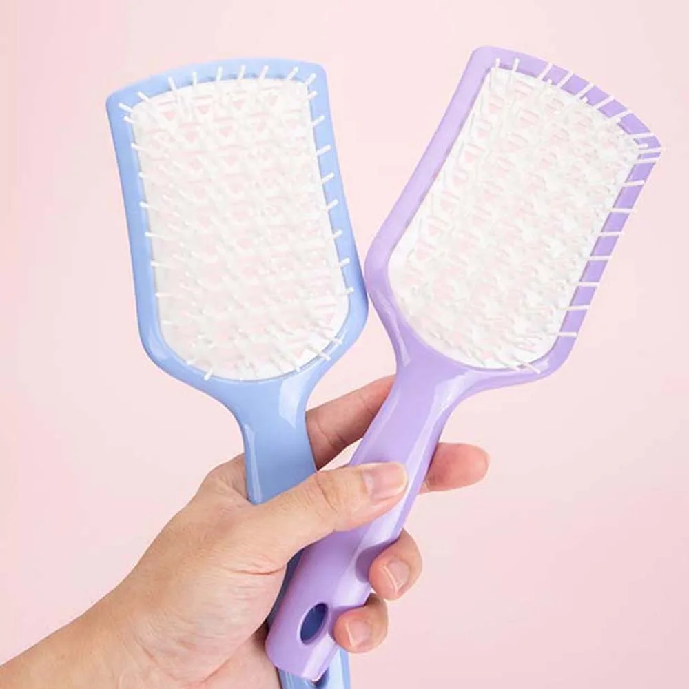 

Hollowing Out Comb Wide Teeth Scalp Massage Combs Colorful Hairdressing Wet Dry Use Hair Styling Tool Beauty Tool Girls