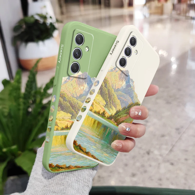 Чехол Glass Lake для Samsung A56 A36 A26 A16 A06 A54 A34 A24 A14 A04 A04E A73 A53 A33 A23 A13 A03 A72 A52 A52S A32 A22 A12 4G 5G