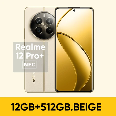 Разблокированный оригинальный смартфон realme 12 Pro Plus Snapdragon 7s Gen 2 64 мп Sony IMX890 OIS 6,7 дюйма AMOLED 120 Гц 67 Вт SuperVOOC NFC