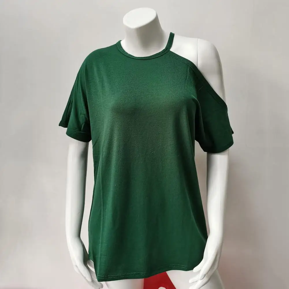 

Casual Short Sleeves Round Neck Anti-pilling Women T-shirt Daily Clothing