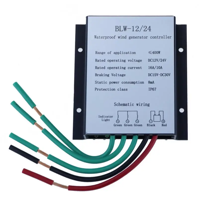 

Wind Turbines Generator Charge Controller IP67 Mini Wind Turbine Generator Controller 400W DC15-30V IP67 Waterproof MPPT Wind
