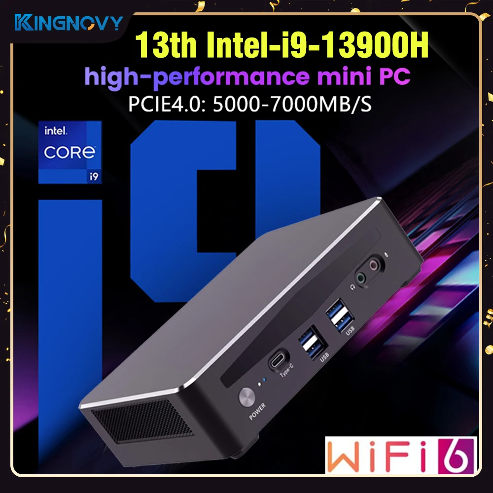 

Gaming Mini PC Intel 13th Gen i9 13900H i7 13700H 2*PCIE4.0 Dual 2.5G LAN NUC Desktop Computer Mini Host HTPC 4x4K UHD WiFi6 BT