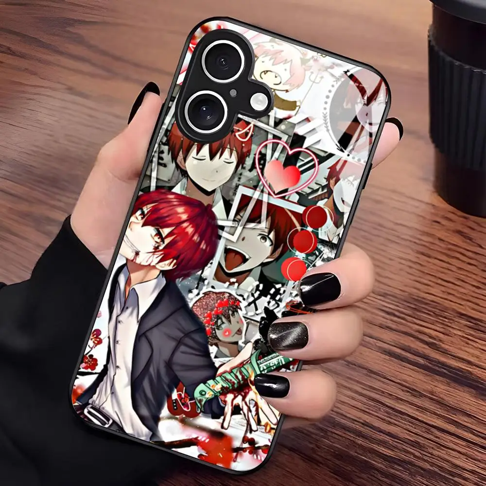 Фото Чехол для телефона Anime Karma A-akabane для Samsung Galaxy S24 S26 S25 S23 S22 S21 S20 FE Edge Plus Ultra, черный, стеклянный №4