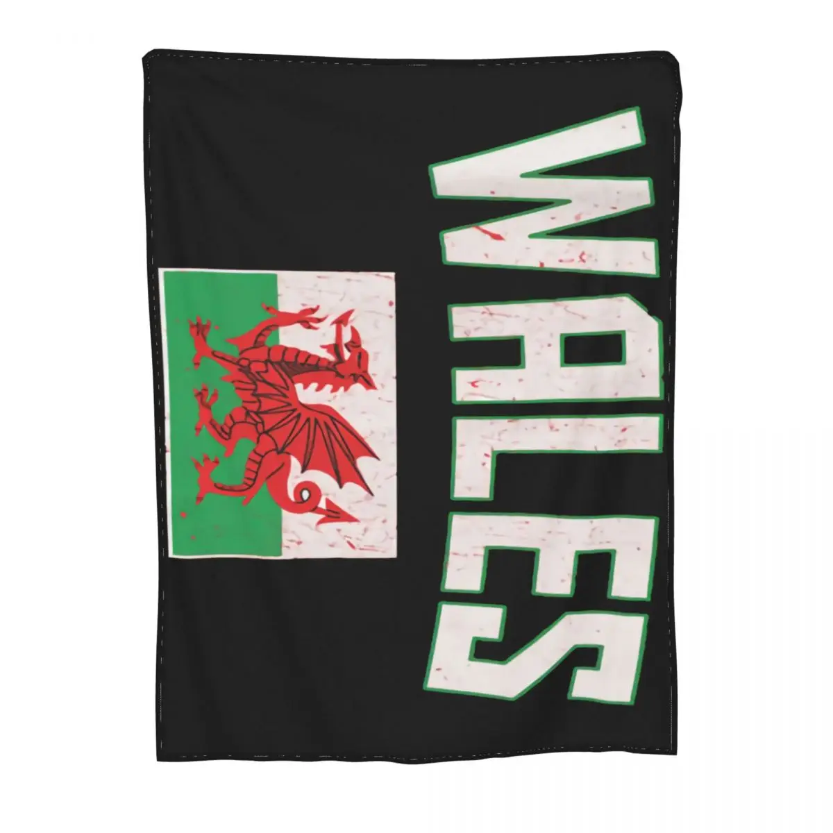 Мужское флаг Уэльса Threadrock Великобритания валлийский футбол диджей западный