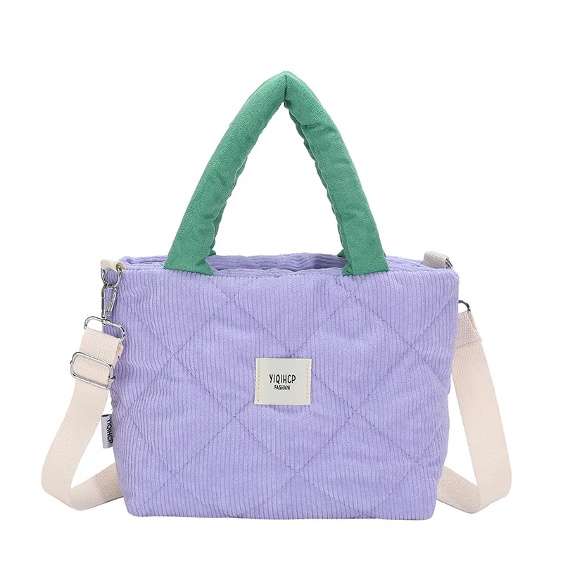 Color children's handbag parent-child fashion large capacity cotton-padded jacket diagonal shoulder bag