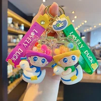 creative travel duck baby keychain cartoon cute doll keyring fashion couple bag ornament key chain car pendant birthday gift