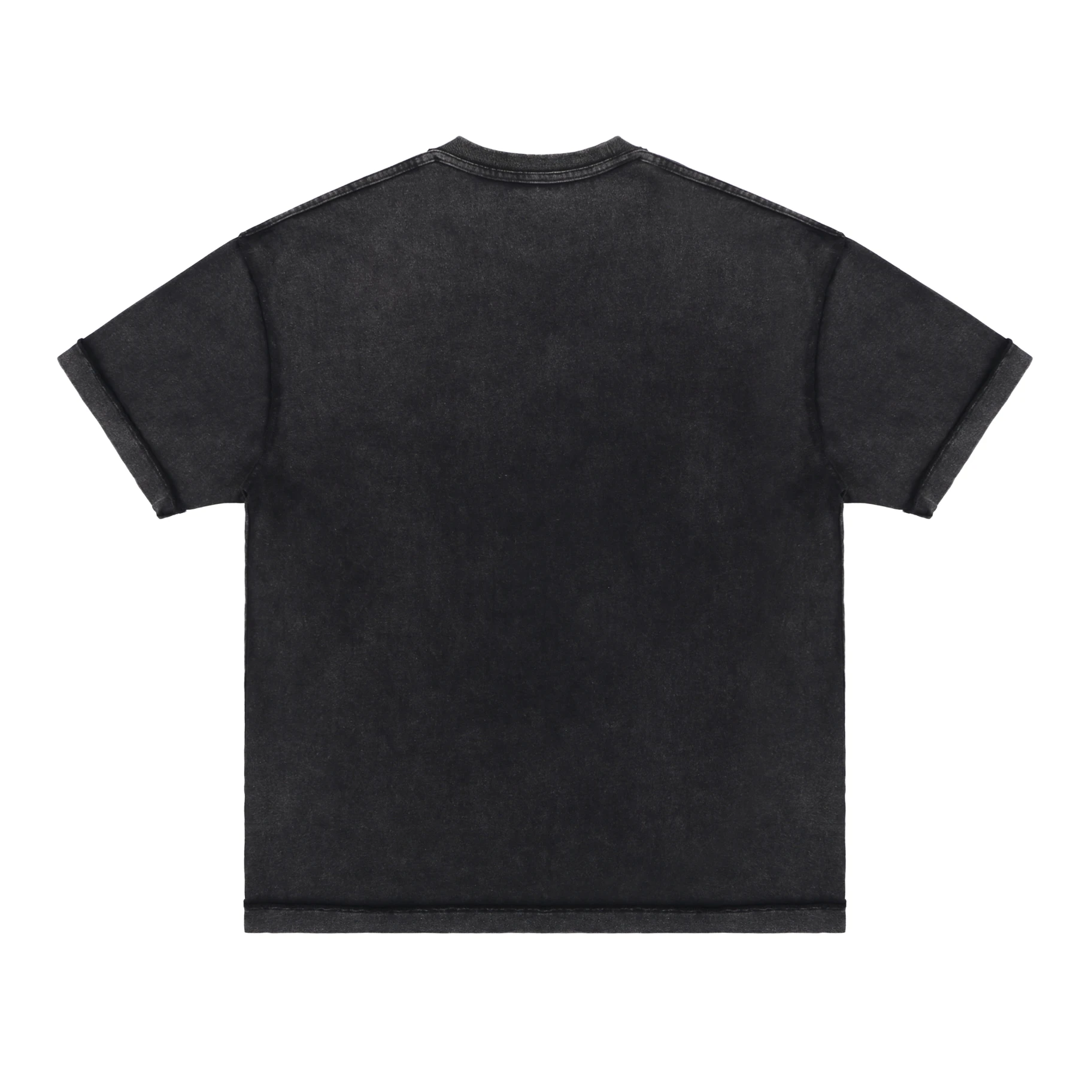 Черные топы большого размера 2022SS Винтажная футболка с цветной вышивкой букв и