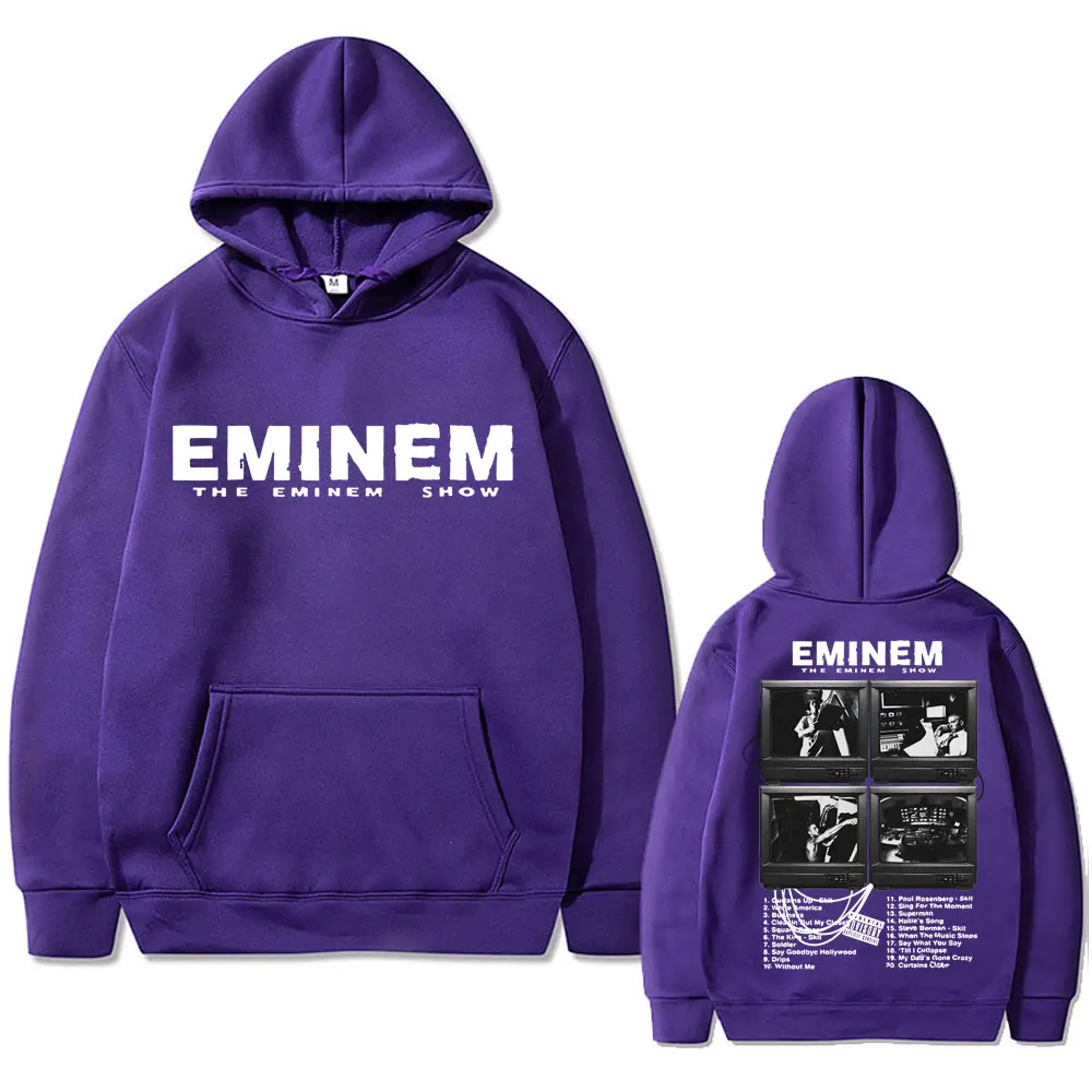 Фото Худи Rapper Eminem с графическим изображением музыкального альбома, подарок для фанатов, мужская и женская винтажная Толстовка большого размера, Мужская модная уличная одежда №2