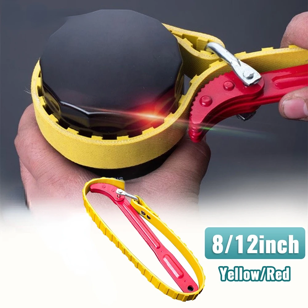 

Belt Wrench Oil Filter Puller Strap Spanner Chain Wrench Strap Opener Adjustable Strap Opener Cartridge Disassembly Tool