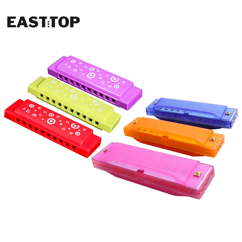 EASTTOP 6 шт. 10 отверстий красочная гармоника для детей начинающих использования в