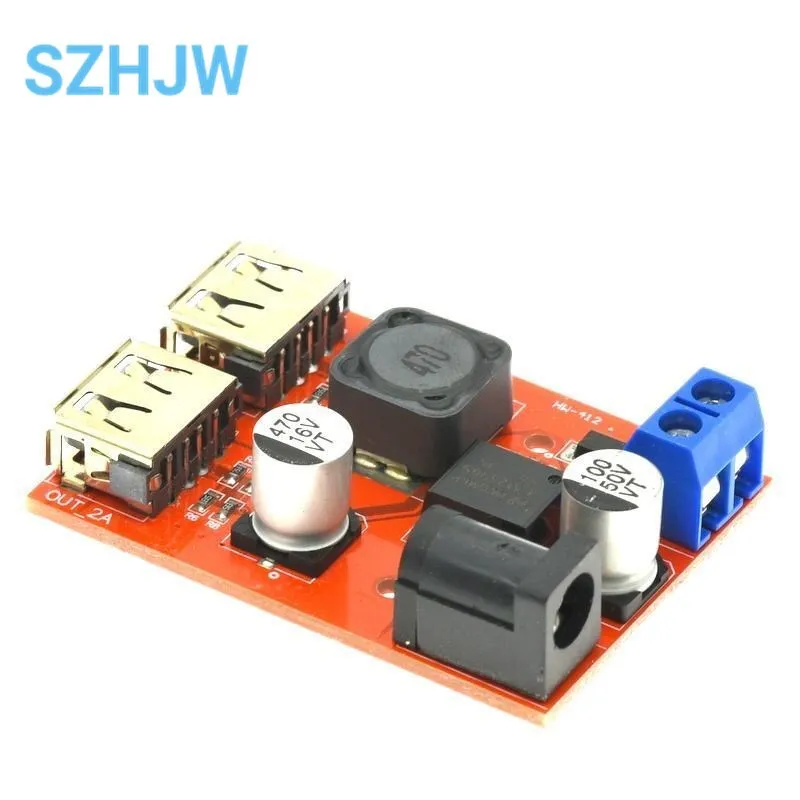 Понижающий преобразователь LM2596 LM2596S, устройство с двойным USB разъемом, 9 В, 12 В, 24 В, 36 В в 5 В, 3 А, плата зарядного устройства для автомобиля, модуль источника солнечного питания C6B4