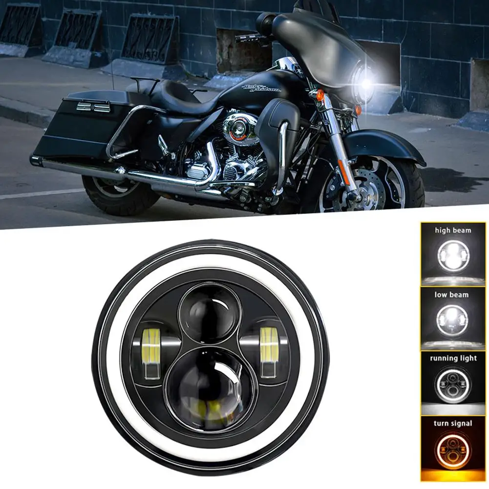 

7 Inch Round Car Led Headlight 140w 3000k-6000k 14000lm Headlamp Fog Lamp Modified 12V 24V For Off-road Vehicle Auto Accessories