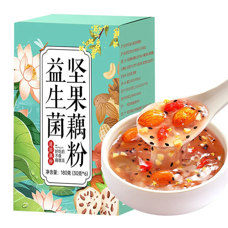 

Probiotics, nuts, lotus root powder, fruit and vegetable enzymes, oufen lotus root powder soup No Teapot