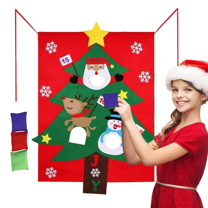 

Christmas Toss Game Banner Christmas -Inspired Tree Toss Games Christmas Games Hanging Banner Indoor Outdoor Throwing Game For