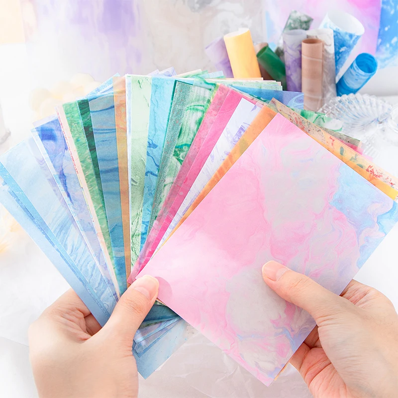 

20Sheets Material Paper Colorful Artistic Curtains Texture Notebooks Pads Handbook Paper Writing Scrapbooking 18*12CM